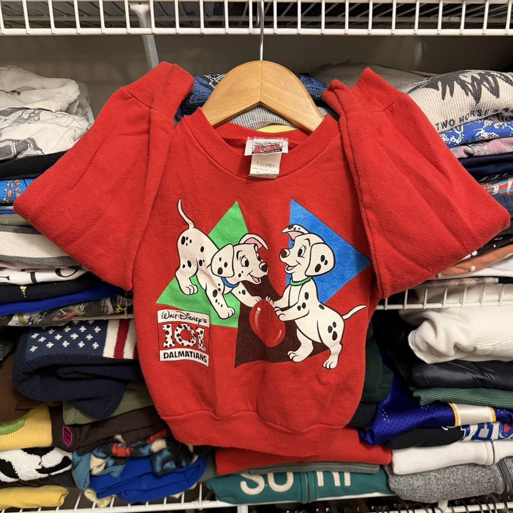 vintage 90s Disney 101 Dalmatians kids crewneck sweatshirt  Size 4 Toddler